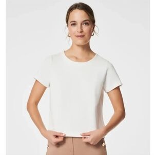 Spanx Women’s White The Perfect Pleated Back Top Size 3X  EUC